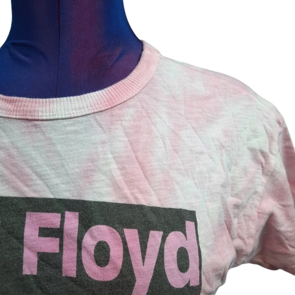 American Eagle Pink Floyd Tie Dye Crop Tee Shirt 1987 World Tour Size XS Women's - Picture 2 of 7